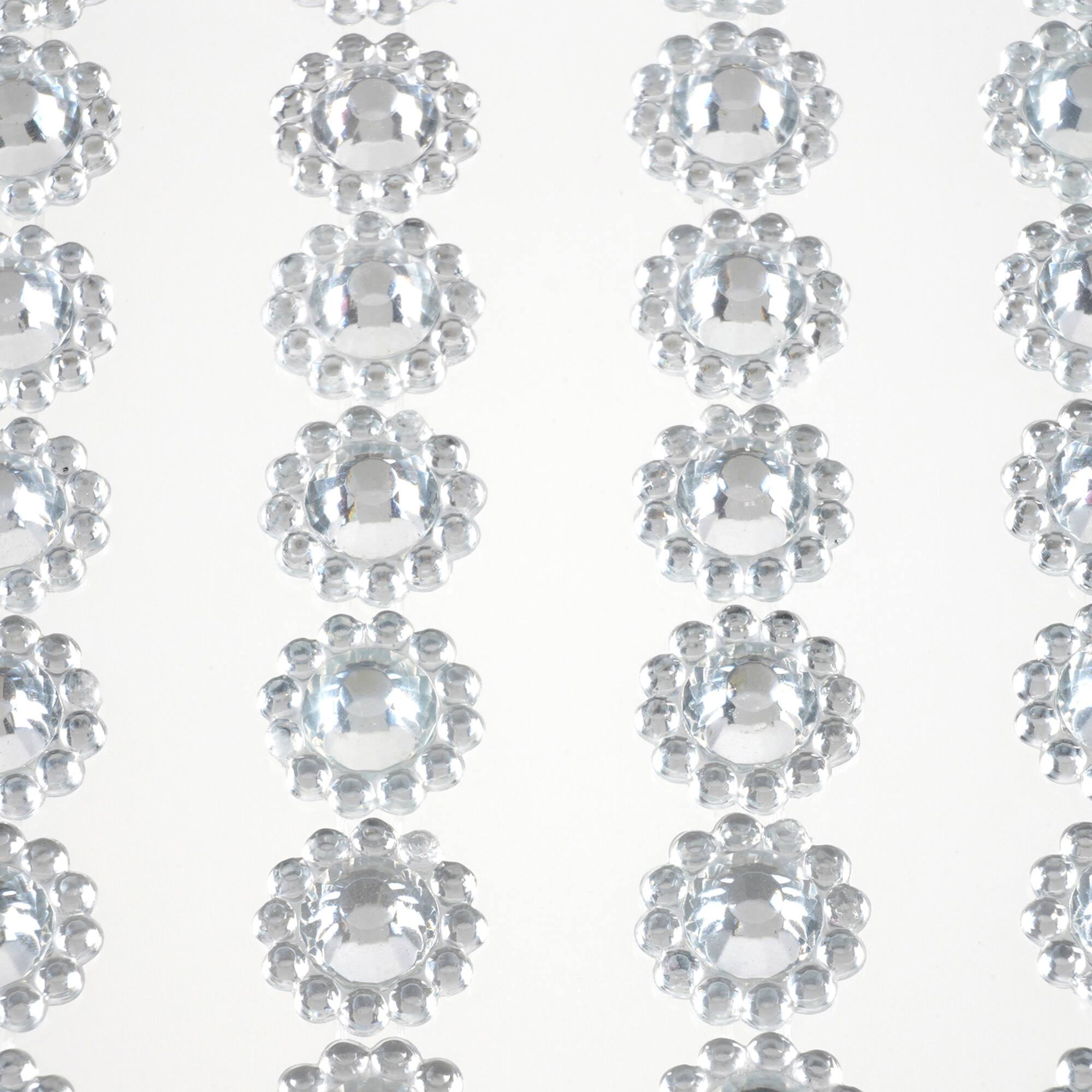 12 Packs: 4 ct. (48 total) Clear Flower Rhinestone Borders by Recollections™